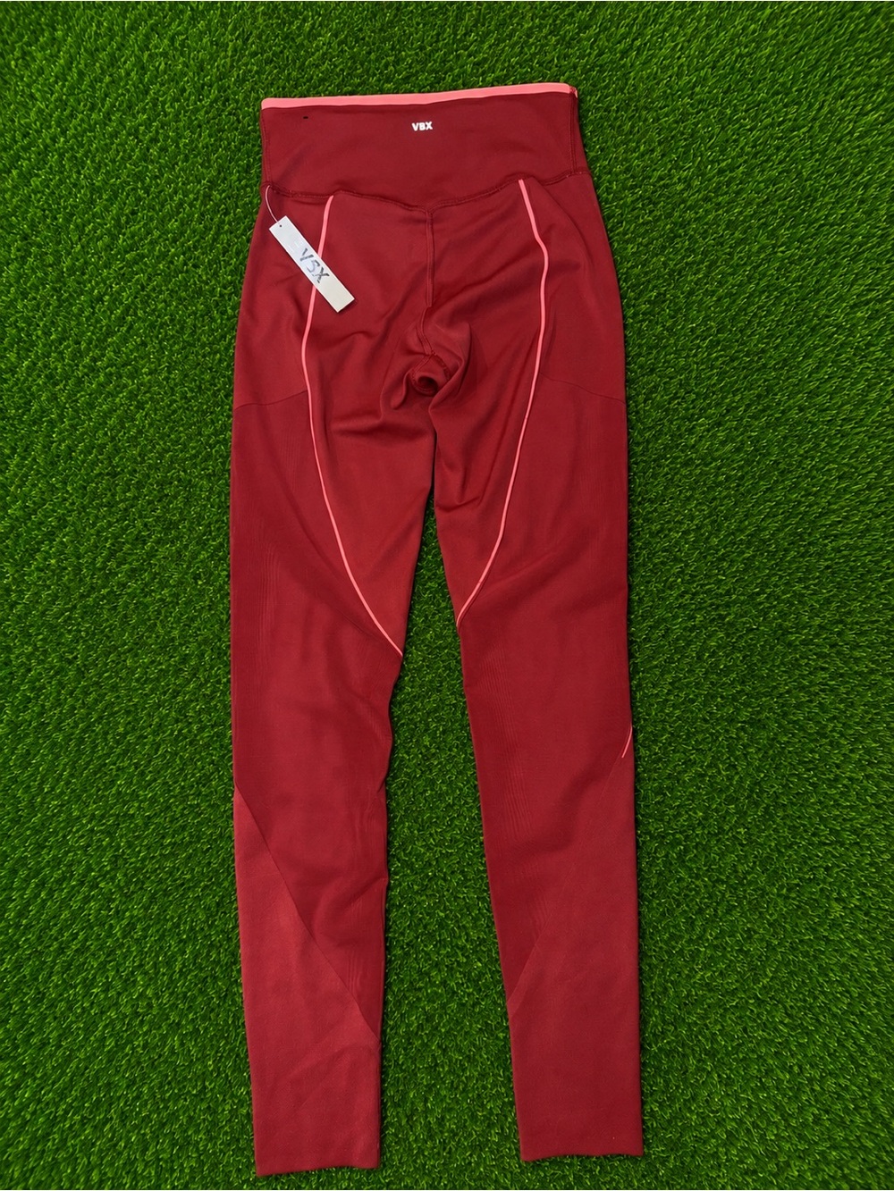 Victoria's Secret Girls' Wine Red Leggings with Pink Piping